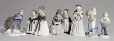 Lot 395 - Group of Six Royal Copenhagen Porcelain...