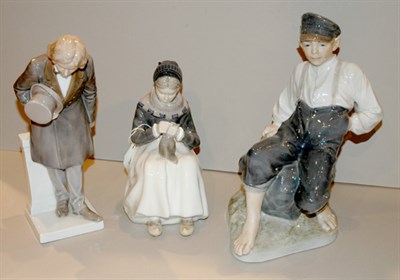 Lot 531 - Group of Five Large Royal Copenhagen Porcelain...