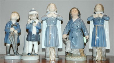 Lot 427 - Group of Eight Royal Copenhagen Porcelain Figures