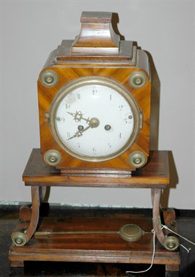 Lot 608 - Continental Mahogany Case Mantel Clock