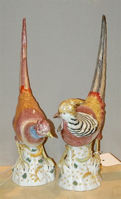 Lot 586 - Pair of German Porcelain Pheasants Height 17...