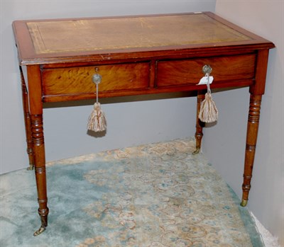 Lot 502 - Victorian Leather Top Mahogany Two-Drawer...