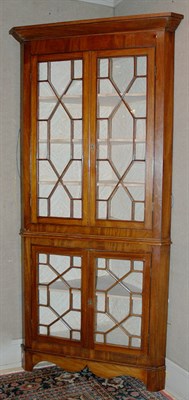 Lot 497 - George III Mahogany Glazed Door Corner Cabinet...