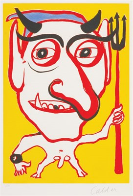 Lot 3111 - Alexander Calder DEVIL Color aquatint, signed...