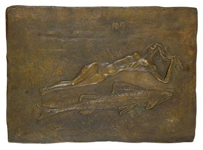 Lot 3252 - Man Ray LA FEMME ET SON POISSON Bronze relief...