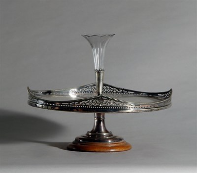 Lot 2250 - Regency Style Reticulated Silver Plate, Oak...