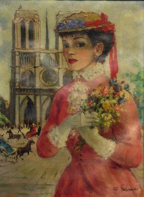 Lot 2083 - Francois Gerome French, b.1895 BEFORE NOTRE...