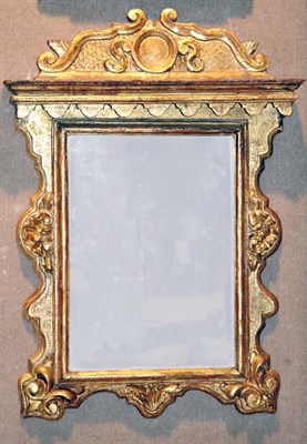 Lot 242 - Italian Gilt-Wood Mirror Height 30 inches,...
