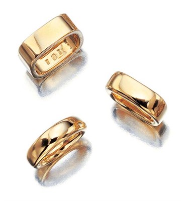 Lot 3434 - Three Gold Band Rings