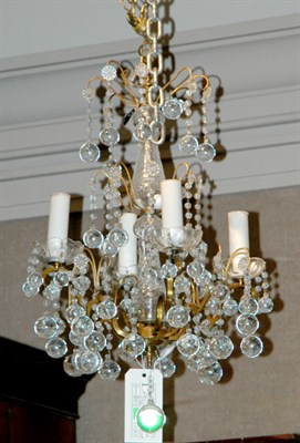 Lot 558 - Louis XV Style Gilt-Metal and Crystal...