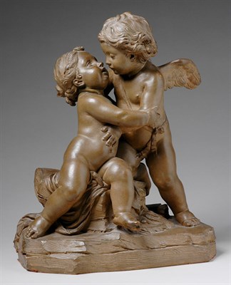 Lot 2242 - French Terra Cotta Figural Group of Putti 18th...