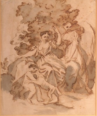 Lot 2033 - Continental School 19th Century PASTORAL SCENE...
