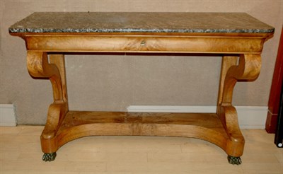 Lot 495 - Louis Philippe Marble Top Bleached Walnut...