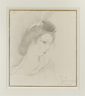 Lot 4046 - Marie Laurencin French, 1883-1956 Head of a...