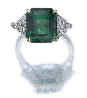 Lot 3605 - Emerald and Diamond Ring