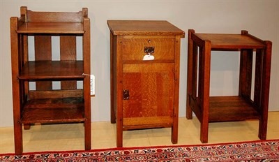 Lot 2293 - Three Arts and Crafts Oak Stands Comprising...