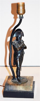 Lot 2426 - Bronze and Hardstone Figural Lamp Modeled as...