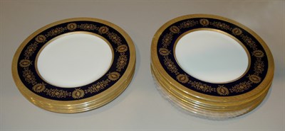 Lot 655 - Set of Twelve Coalport Porcelain Gilt...