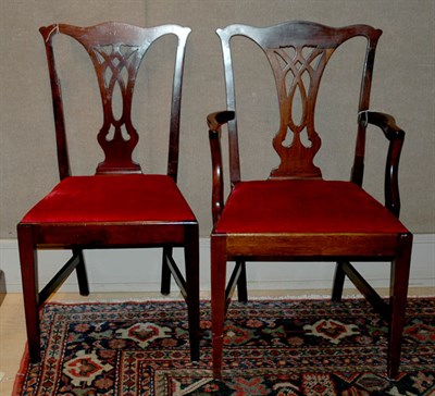 Lot 483 - Set of Twelve Georgian Style Mahogany Dining...