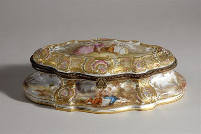 Lot 2454 - Meissen Style Gilt-Bronze Mounted Porcelain...