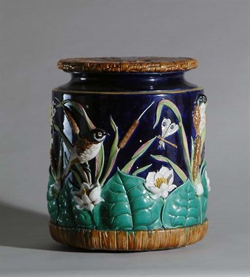 Lot 2458 - George Jones Majolica Garden Seat Of circular...