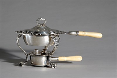 Lot 2222 - Gorham Sterling Silver and Ivory Chafing Dish...