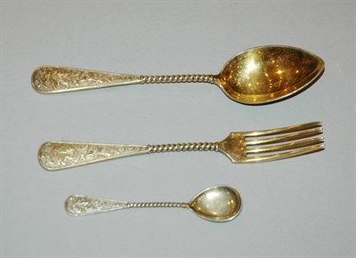 Lot 2260 - Posen Gilt Silver Dessert Flatware Service...