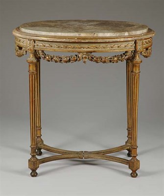 Lot 3372 - Neoclassical Style Gilt-Wood Side Table The...
