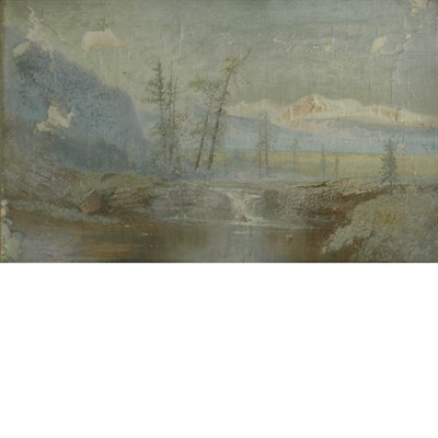 Lot 14 - American School 19th Century Landscape with...
