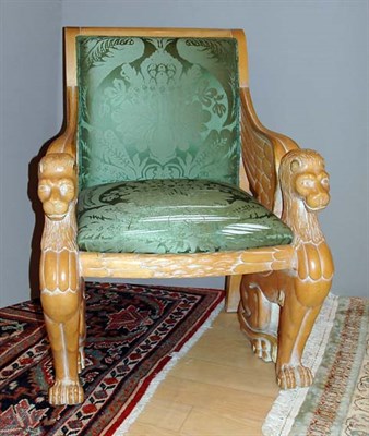 Lot 2124 - Assyrian Revival Style Gilt and Carved...