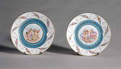 Lot 2493 - Pair of Sevres Porcelain Cabinet Plates Each...