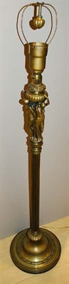 Lot 2353 - Art Deco Style Brass Figural Floor Lamp The...