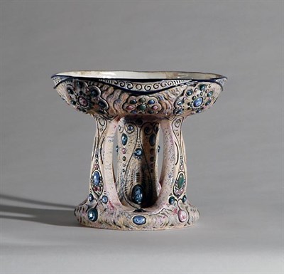 Lot 2390 - Amphora Pottery Center Bowl Of mushroom form,...