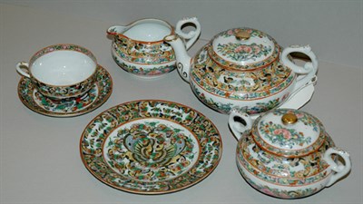 Lot 375 - Chinese Export Porcelain Tea Service Butterfly...
