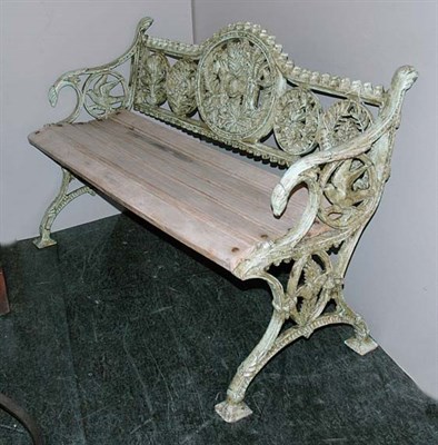 Lot 221 - Victorian Style Iron and Wood Garden Bench...