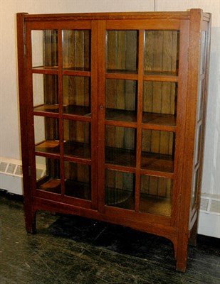 Lot 252 - Mission Style Oak Two-Door Cabinet Height 60...
