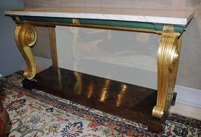 Lot 2420 - Empire Style Parcel Gilt Painted Mirrored...