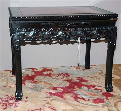 Lot 2511 - Chinese Carved Hardwood Low Table The...