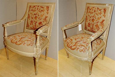 Lot 2492 - Pair of Louis XVI Style Painted Needlepoint...