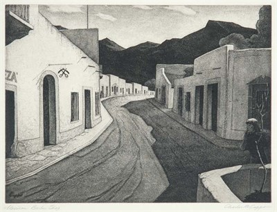Lot 3113 - Charles M. Capps MEXICAN BARBER SHOP Etching...