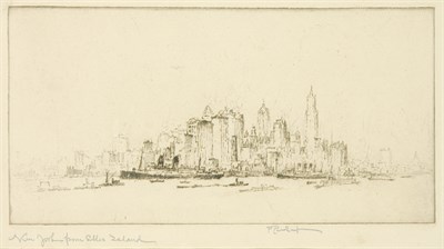 Lot 3217 - Joseph Pennell NEW YORK FROM ELLIS ISLAND (W....
