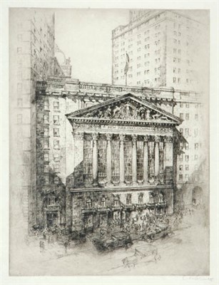 Lot 3264 - Anton Schutz NEW YORK STOCK EXCHANGE Etching,...