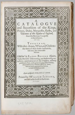 Lot 3027 - BROOKE, RALPH A Catalogue and Succession of...