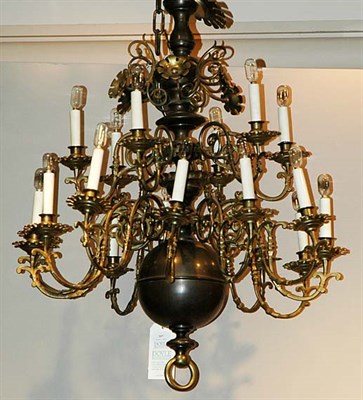 Lot 357 - Dutch Baroque Style Brass Two-Tier...