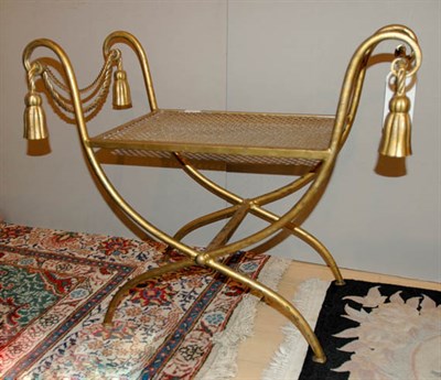 Lot 427 - Neoclassical Style Gilt-Metal Bench