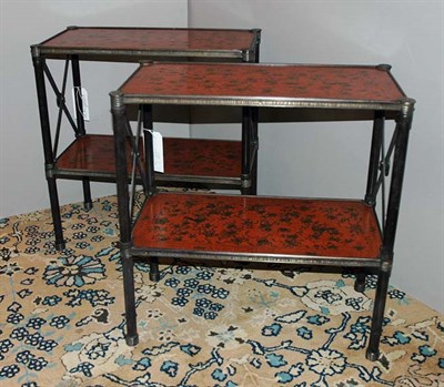 Lot 600 - Pair of Neoclassical Style Lacquered and Gilt...