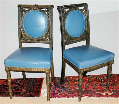 Lot 288 - Four Neoclassical Style Painted Wood Chairs