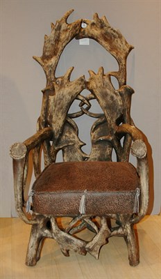 Lot 499 - Faux Antler Lounge Chair Height 51 inches,...