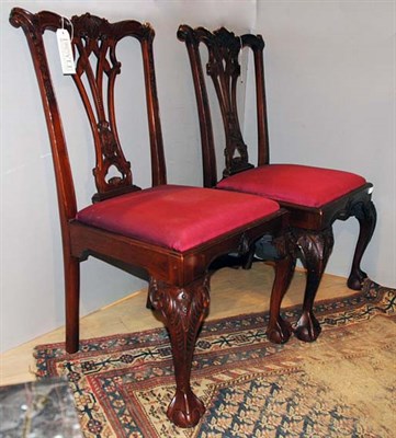Lot 491 - Pair of Georgian Style Upholstered Mahogany...