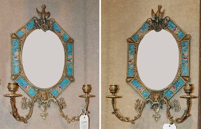 Lot 575 - Pair of Sevres Style Polychrome Decorated...